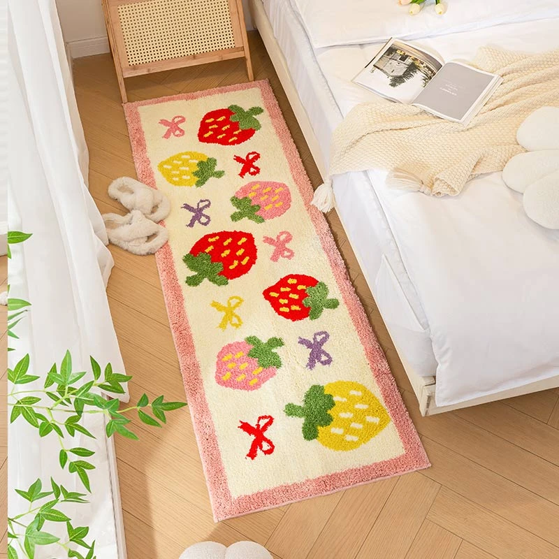 可爱卡通床边地毯女孩卧室新款加厚地垫吸水卫生间脚垫浴室防滑垫