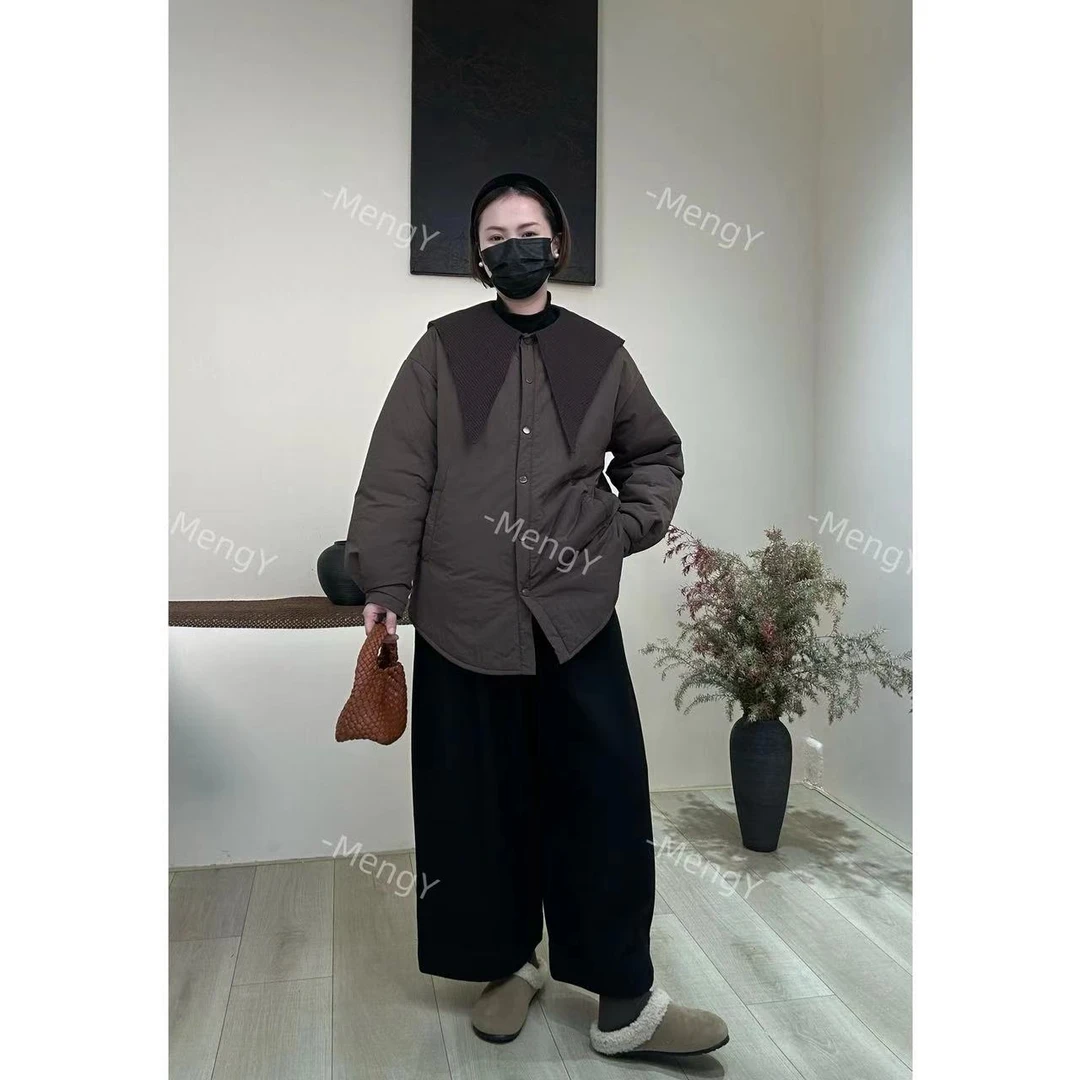 梦煜家【棠梨煎雪】日系复古长袖棉服/休闲设计显瘦保暖上衣