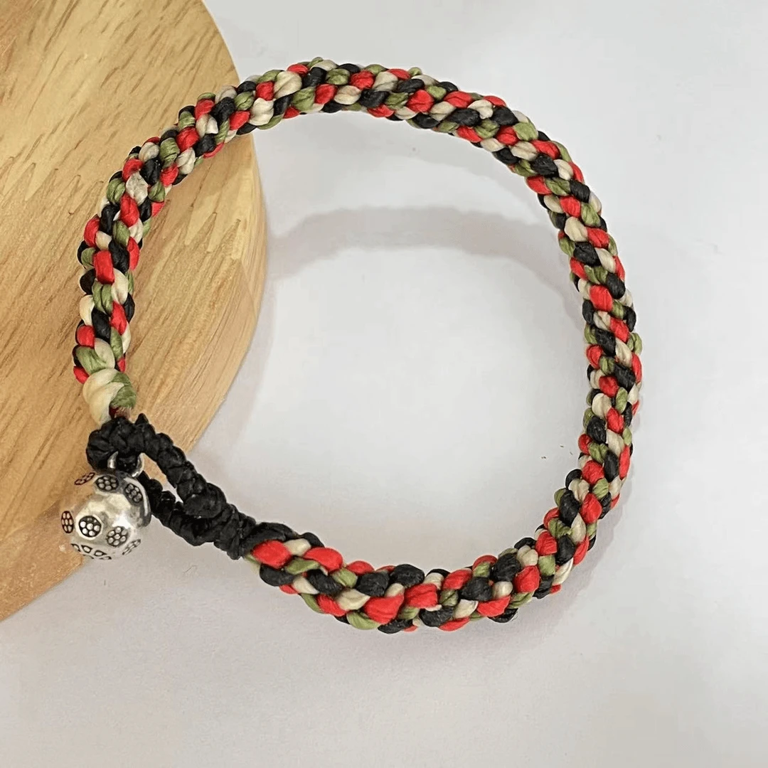 合金布艺手链 布艺手链 【安康】彩色安康亲子情侣手绳自带手绳