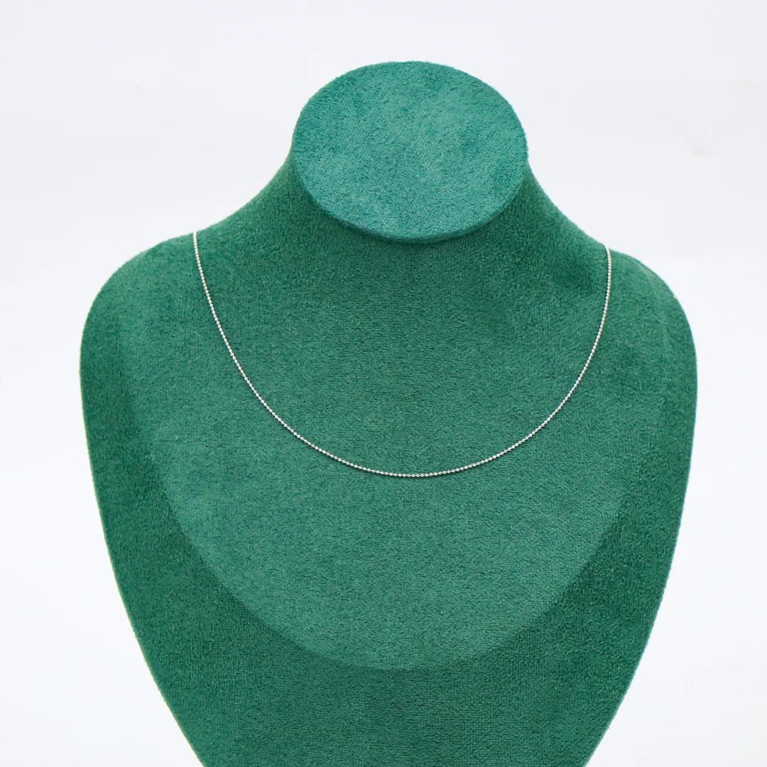 链子925银 豆豆针式万能素链 45cm项链