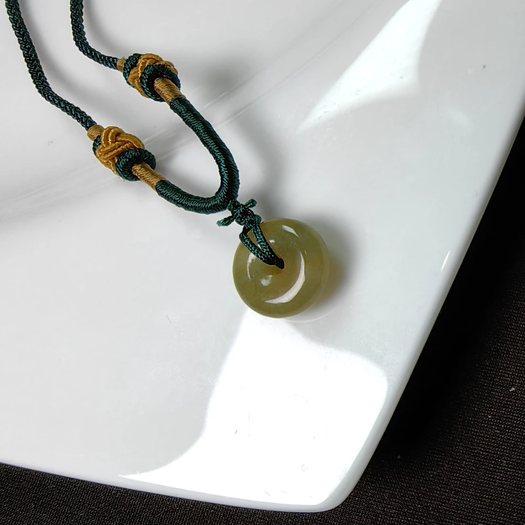 小雏菊天然缅甸A货翡翠平安扣