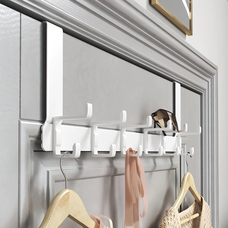 门后挂钩免打孔挂衣架卧室收纳衣服入户门上挂架壁挂衣钩门背式