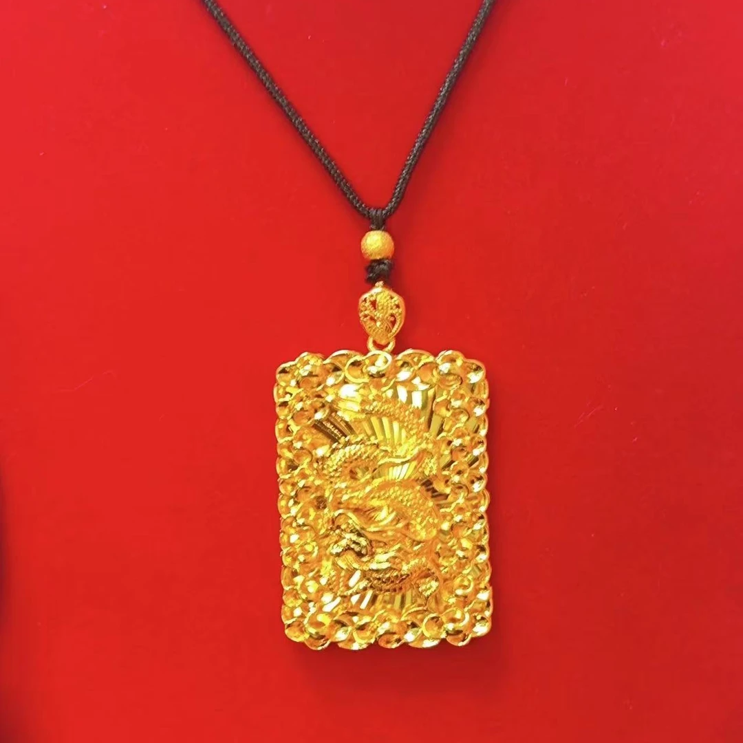 合金项链 2024时尚爆款（龙纹吊牌）不掉色不褪色百搭精美气质潮流