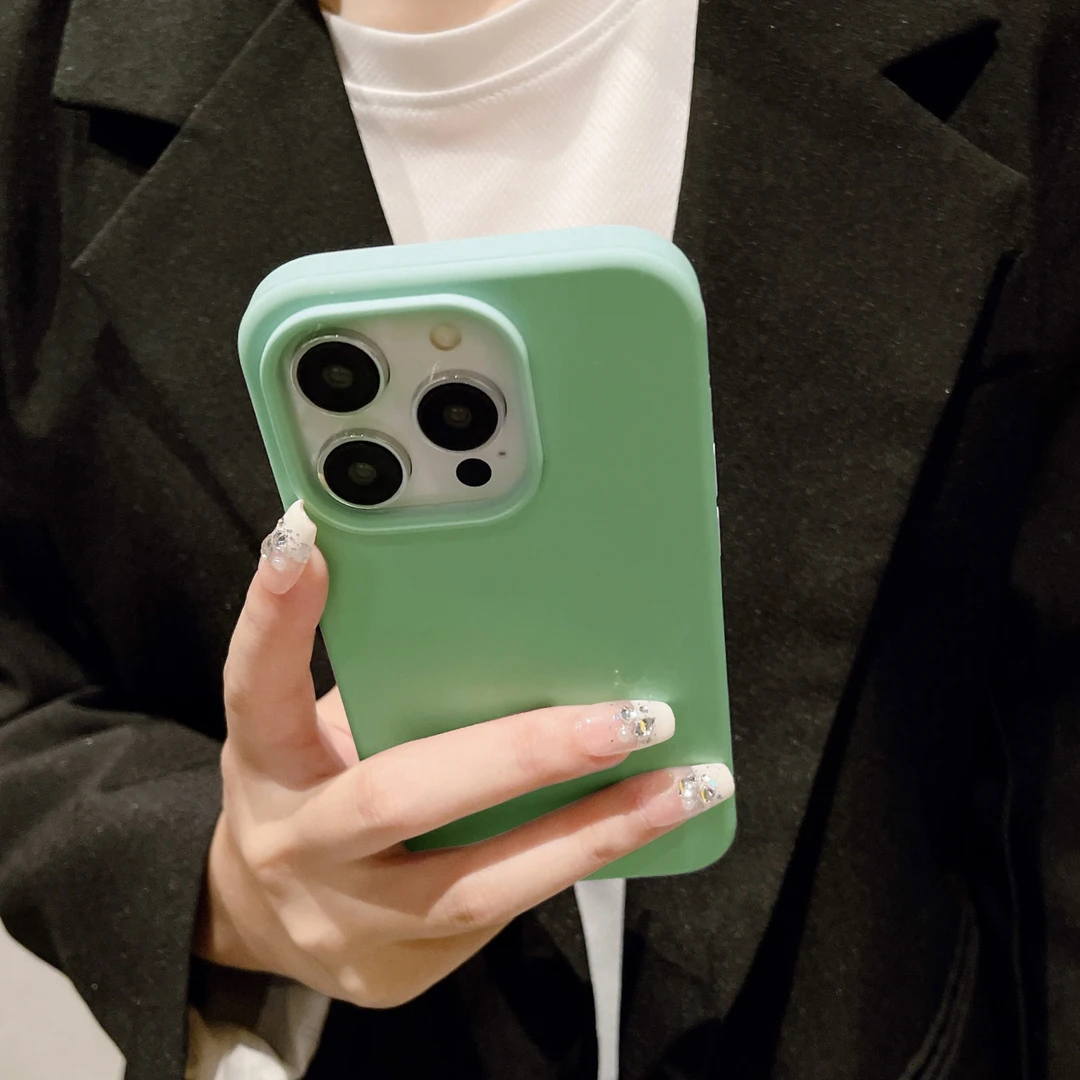 开心果苹果15防摔手机壳13/12液态硅胶iphone14promax简约x女款11