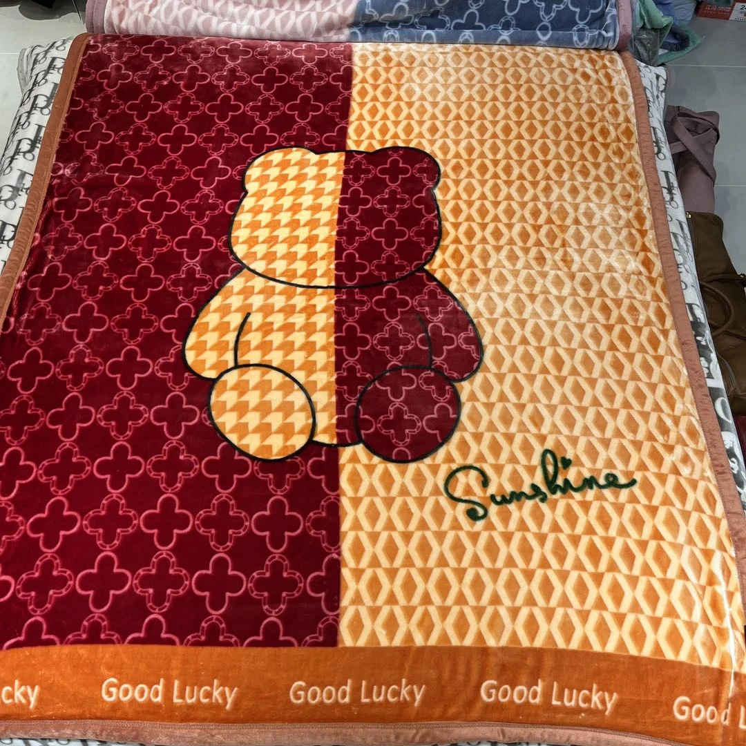 【暴力小熊】云毯加厚双面毯 学生防滑单人毯 家用榻榻米休闲毯