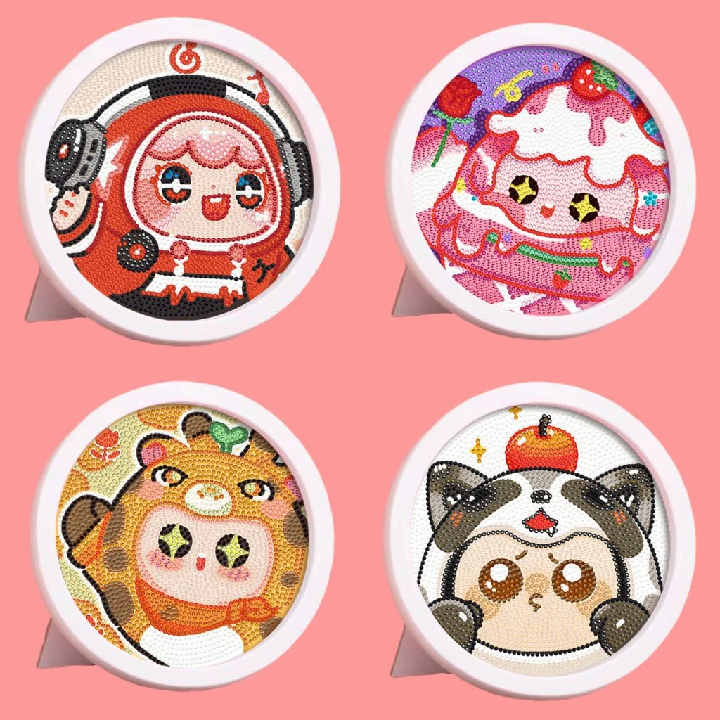 蛋仔派对钻石贴画儿童手工diy材料包点钻粘贴钻石画女孩益智玩具