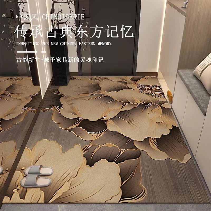 硅藻泥防滑吸水入户门垫地垫玄关家门口家用轻奢高级可裁剪脚垫