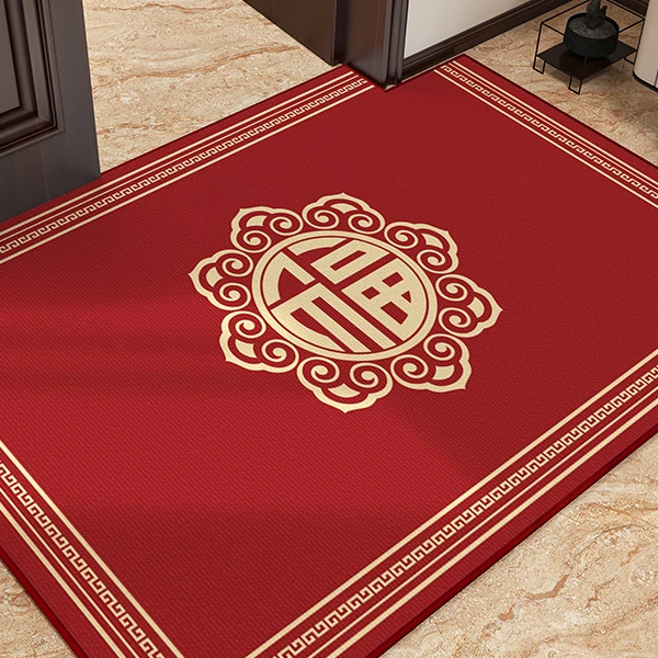 新中式吸水地垫入户门垫进门防滑垫子家用地毯大门口喜庆入门垫