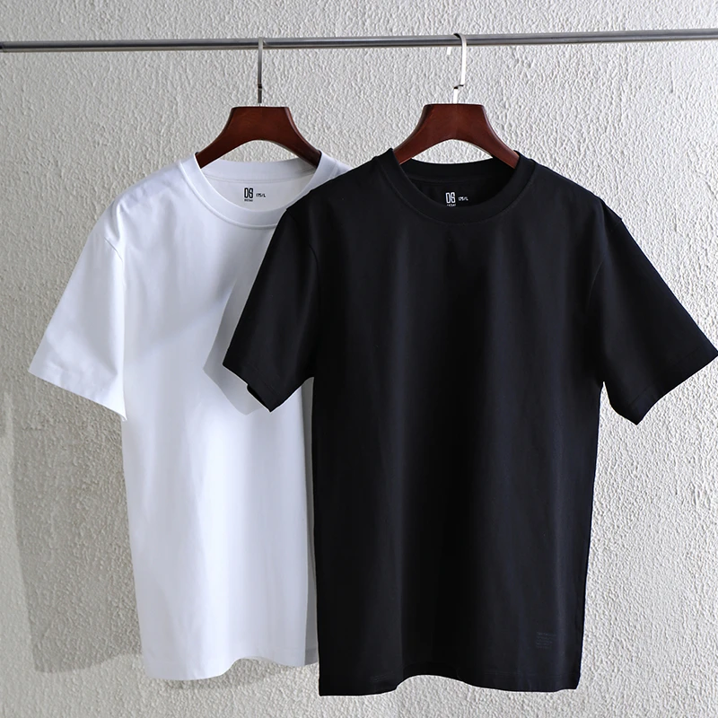 【德赛】秋季透气T恤百搭简约宽松纯色圆领气质男士短袖DS110522