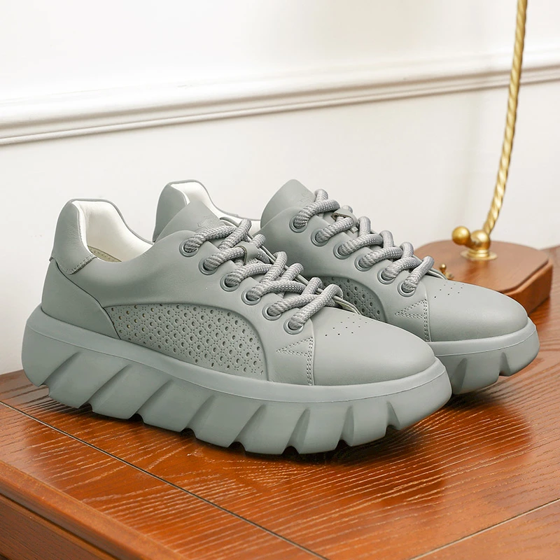 【德赛】冬季透气CoolMax时尚百搭潮鞋薄款运动休闲软底老爹鞋男