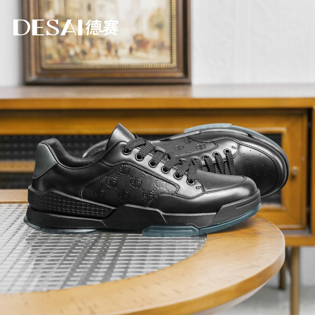 【德赛科技二代】冬季上新百搭运动低帮休闲潮流软底系带男款鞋子