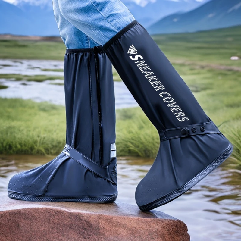 雨鞋男女款骑行防水雨靴防滑水鞋雨天鞋套高筒加厚耐磨防雨天鞋套