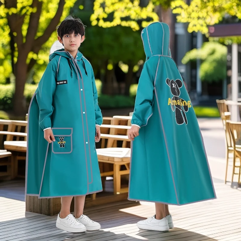 儿童雨衣中小学生大童男女小女孩雨披上学雨衣带书包位幼儿园宝宝
