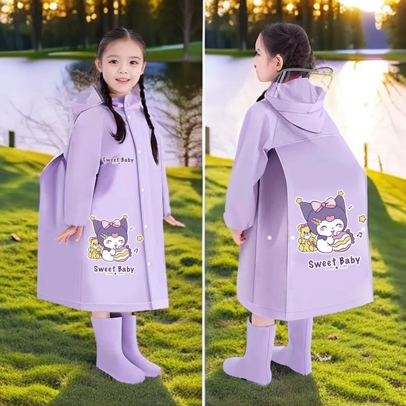 儿童雨衣男童带书包位小孩大童雨披女童小学生上学专用女孩男孩