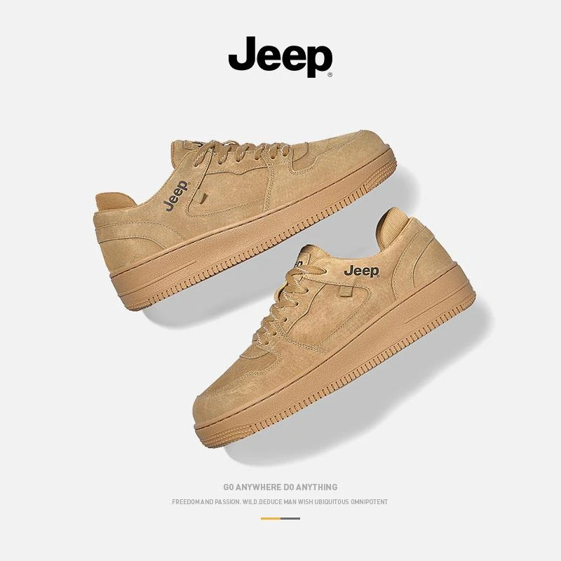 jeep吉普男鞋英伦风低帮板鞋2025夏秋新款网红爆款百搭休闲运动鞋
