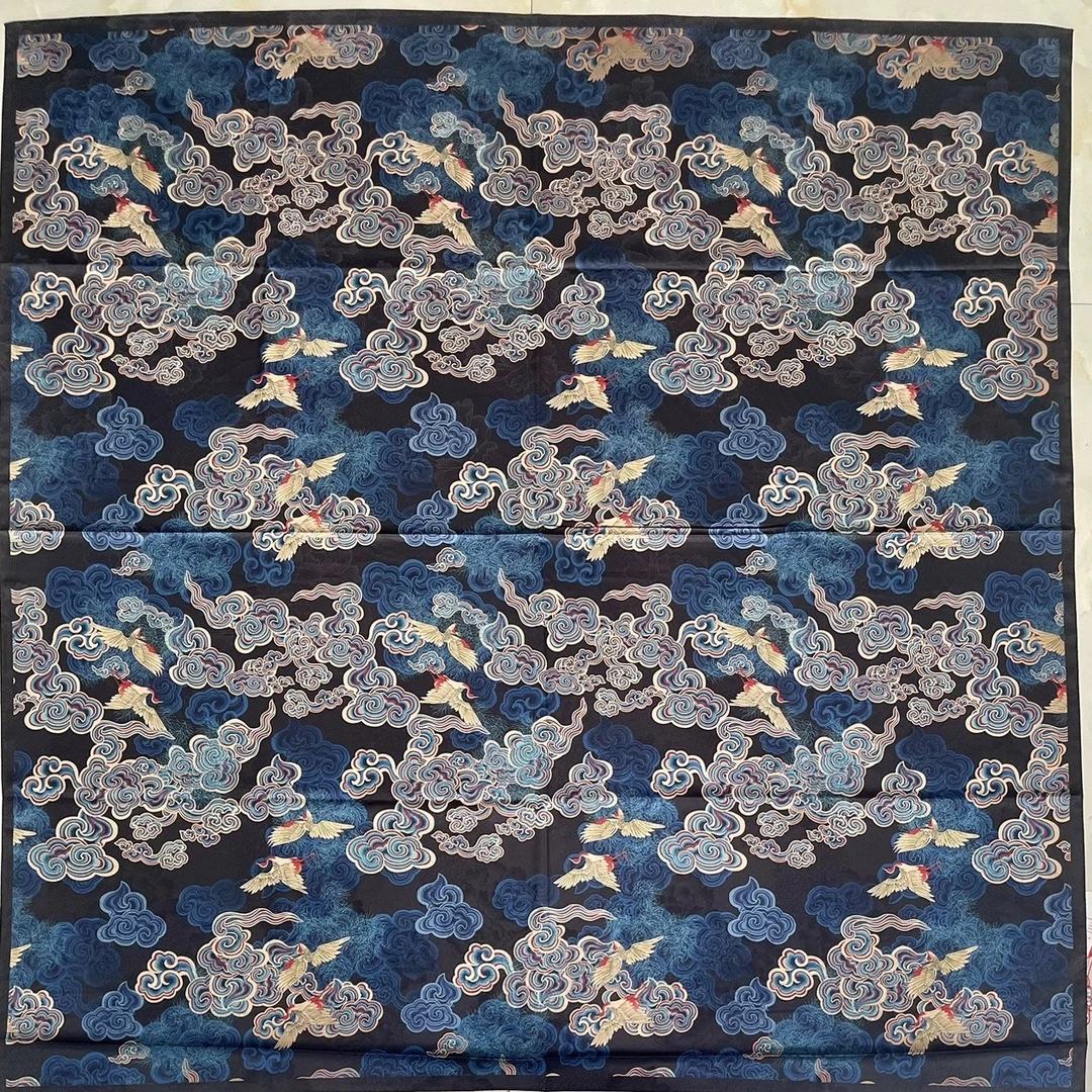 香云均裂纹140方巾【祥云瑞鹤】Q2丝巾