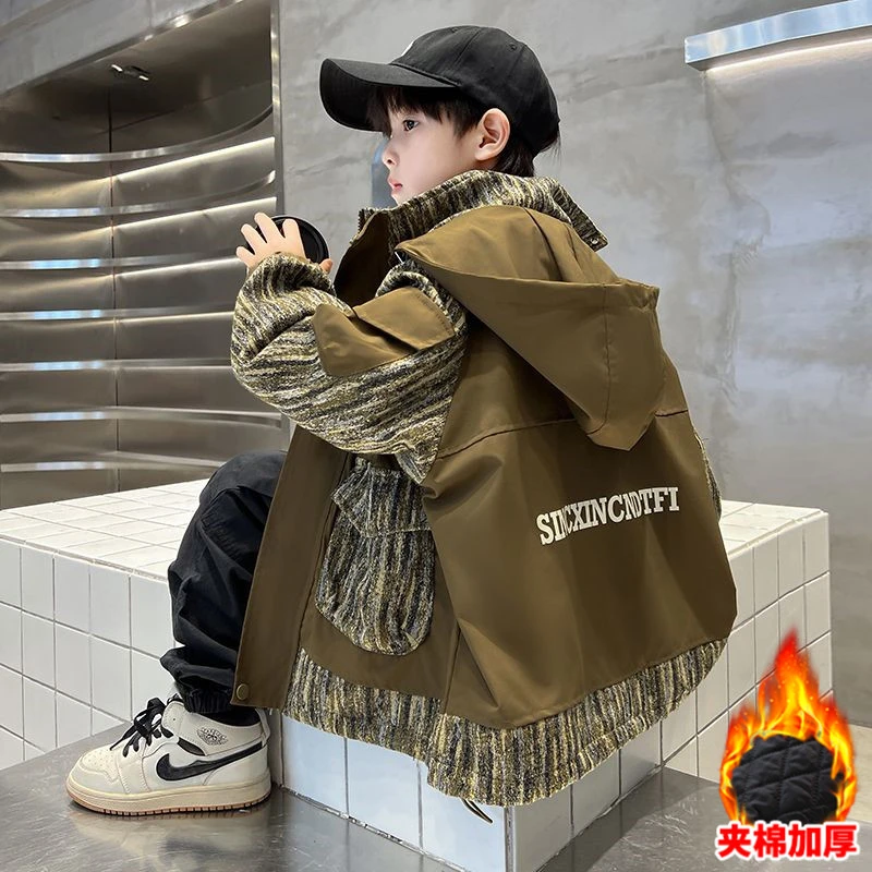男童炸街工装外套春秋款2024新款儿童春装中大童上衣帅气时髦潮牌