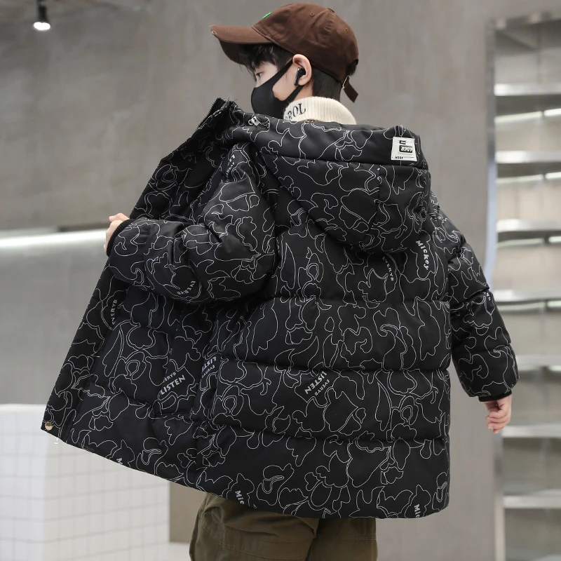 儿童装男童冬装棉服2023新款棉衣加厚棉袄冬季中大童秋冬款外套潮