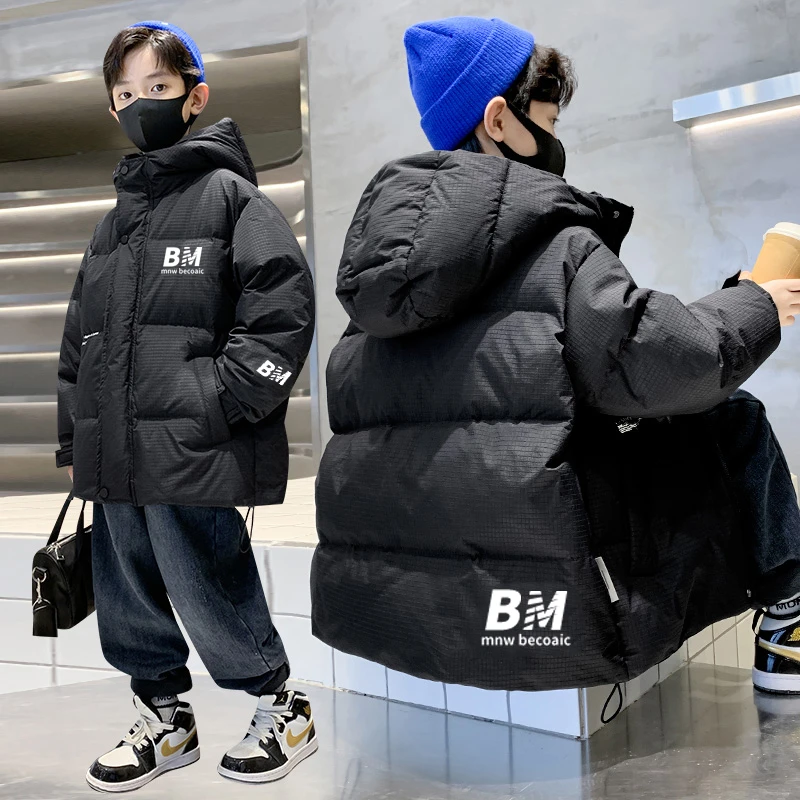 童装男童羽绒服2024年新款洋气冬季中大童加厚面包服儿童冬装外套