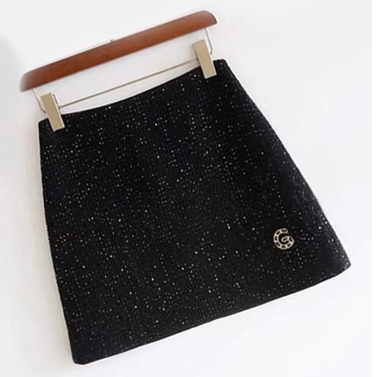 小香风气质半身裙显瘦洋气高腰百搭A字裙女士秋冬穿搭