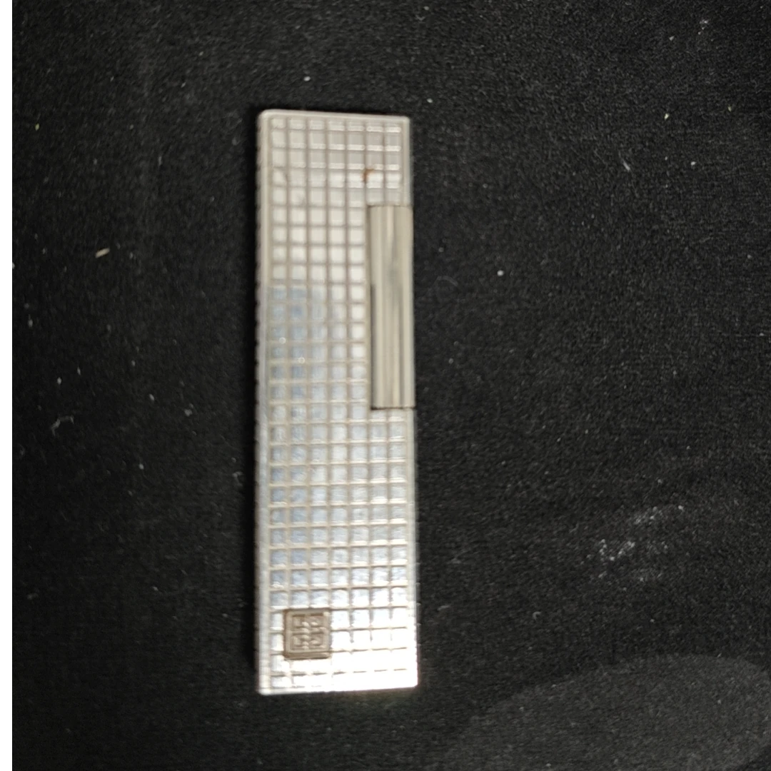 J家银色格子纹气体打火机