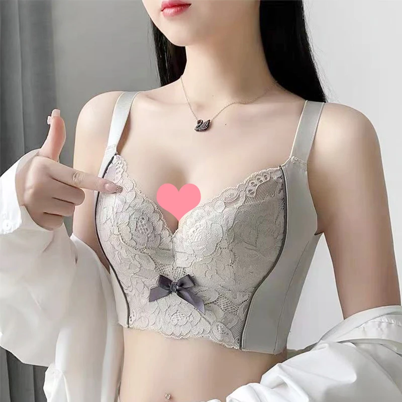 【玫瑰花语】调整型文胸罩蕾丝防下垂外扩上托聚拢显大收副乳内衣