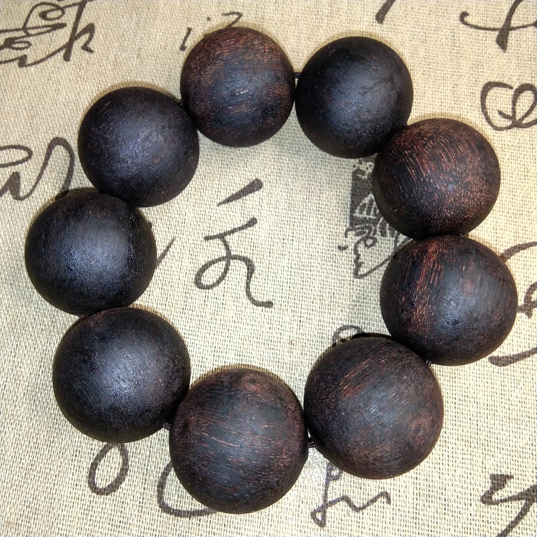 缅甸小叶降真香3.0cm9颗手串  全品满油金丝蜜结  孤品收藏佳品