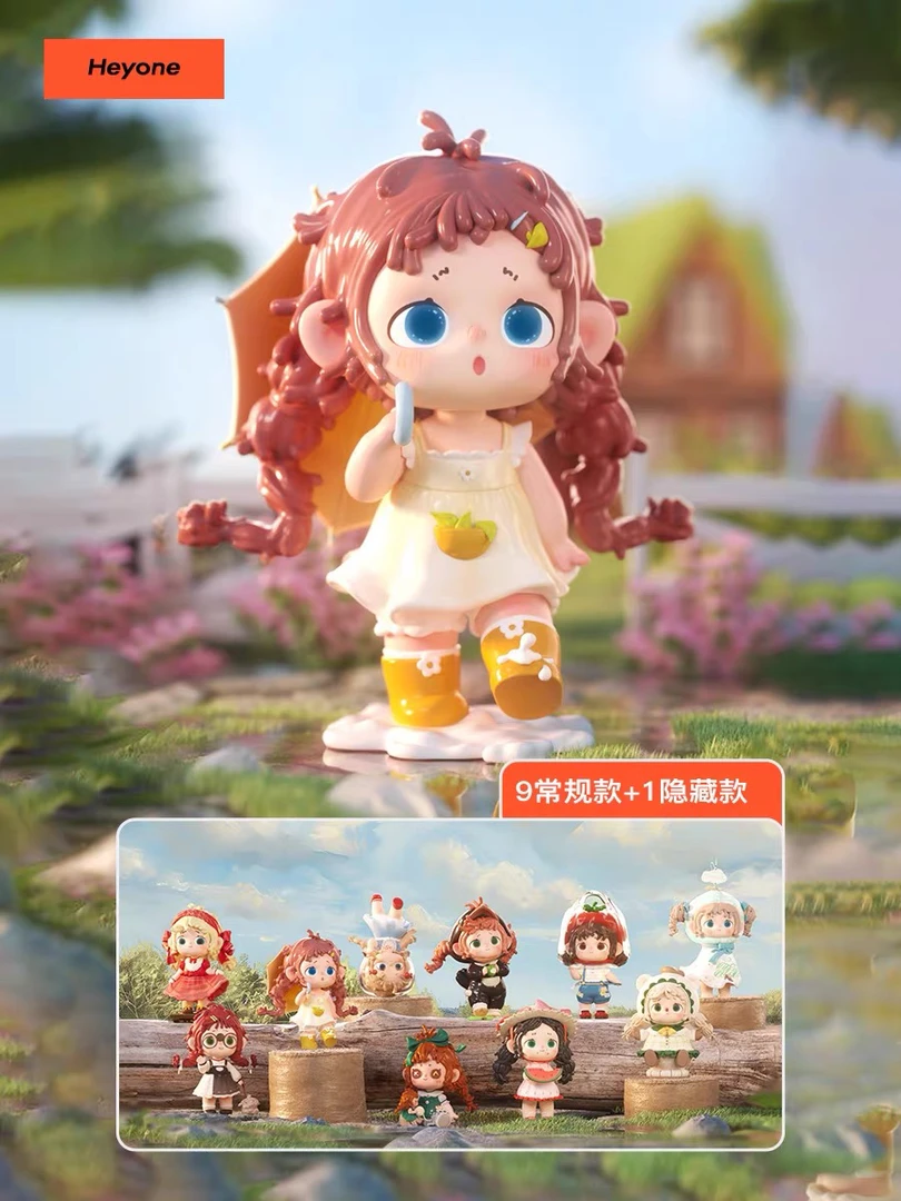 Heyone黑玩芙芙夏日小屋雨天晴系列女孩盲盒可爱约会磁吸游乐园