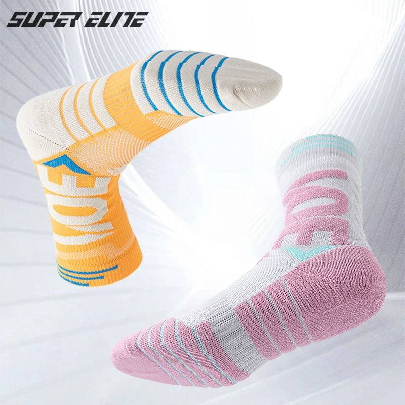 男士专业篮球袜子潮袜撞色LOVE字母毛巾底中筒长筒健身运动精英袜