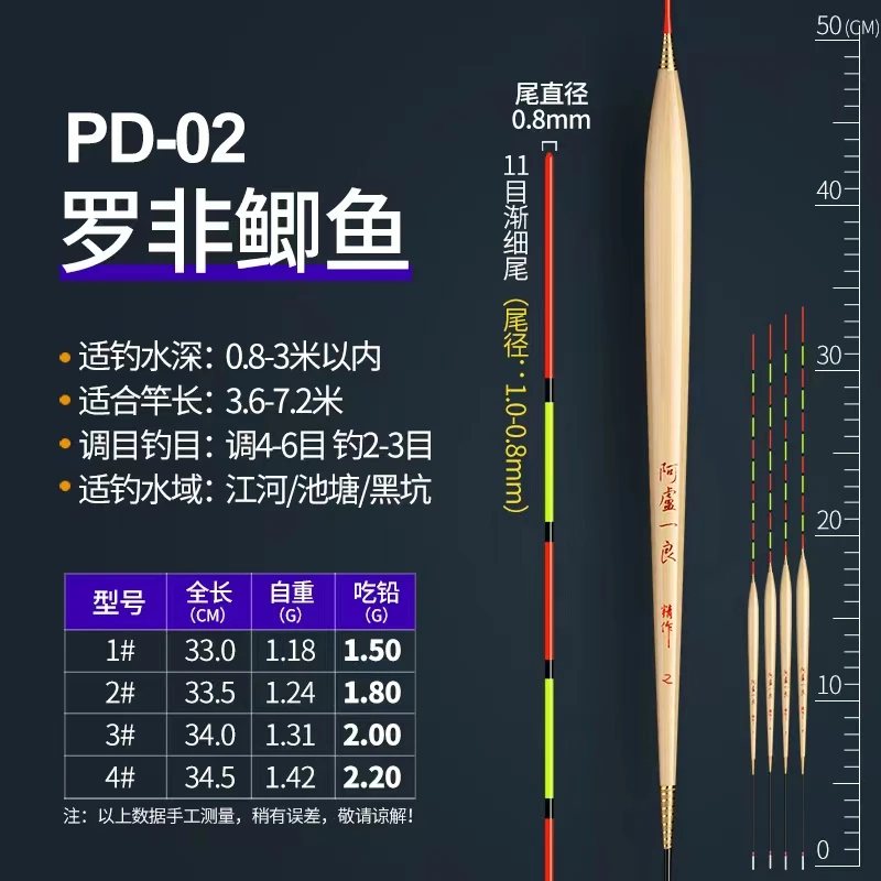 罗非漂33公分P02底钓飞磕抢鱼底钓野钓黑坑罗非鲫鱼混养芦苇浮漂