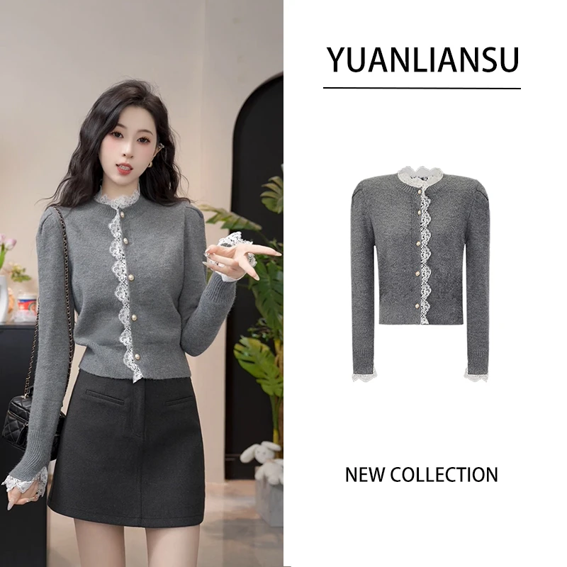 【暮时明灯】秋季新款修身显瘦软糯毛衣女慵懒风