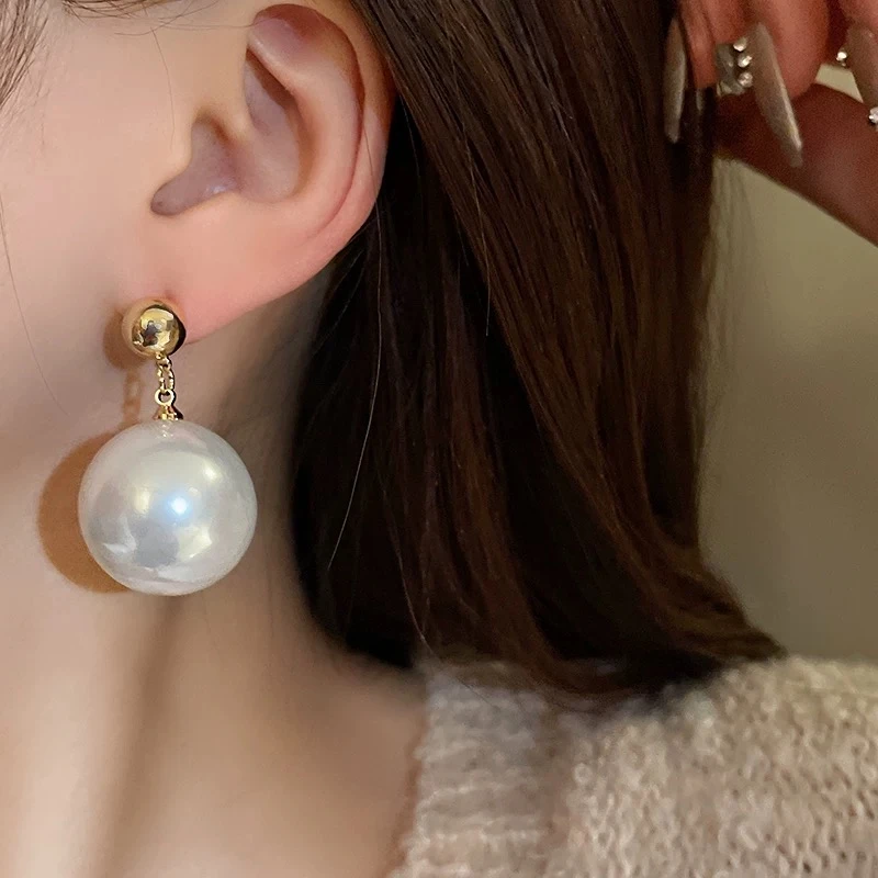 合金仿珍珠耳饰 简约原创设计耳钉优雅饰品经典轻奢温柔法式百搭