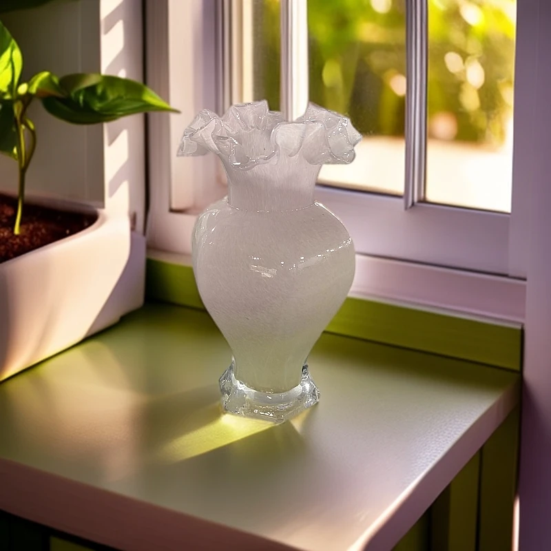 外贸孤品六角美人瓶芬顿花瓶花器