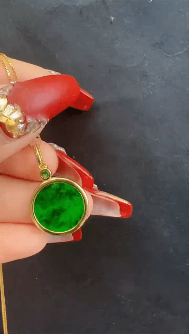 【闪购商品】翡翠吊坠银S925镶嵌吊坠