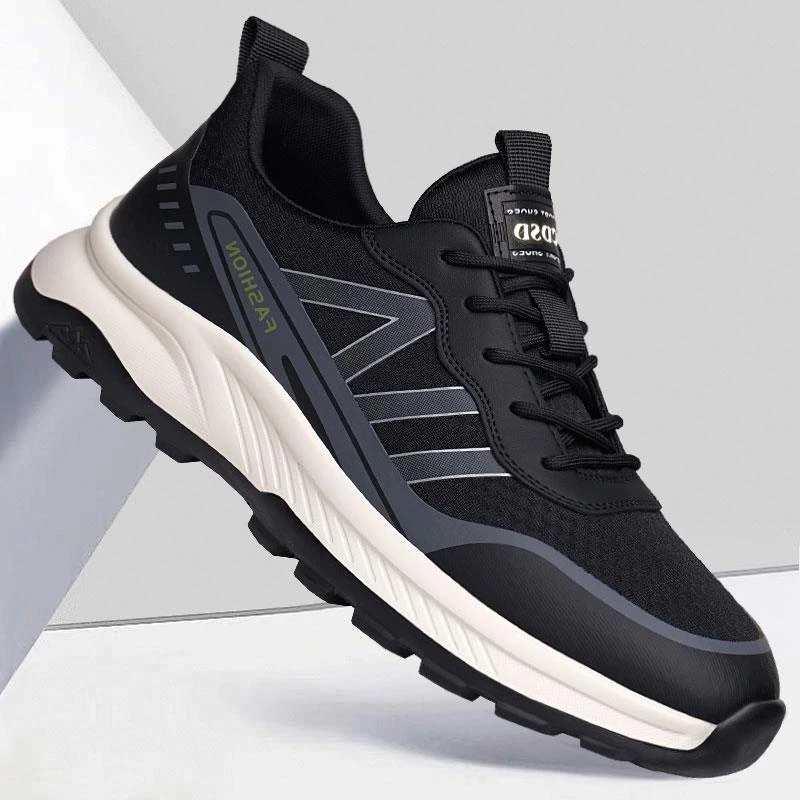 运动鞋男秋季新款透气网面防臭潮流百搭男士软底轻便休闲跑步鞋子