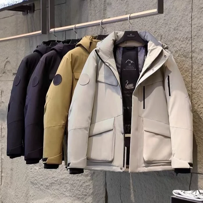 新款气质休闲韩版简约连帽长袖羽绒服YR8007