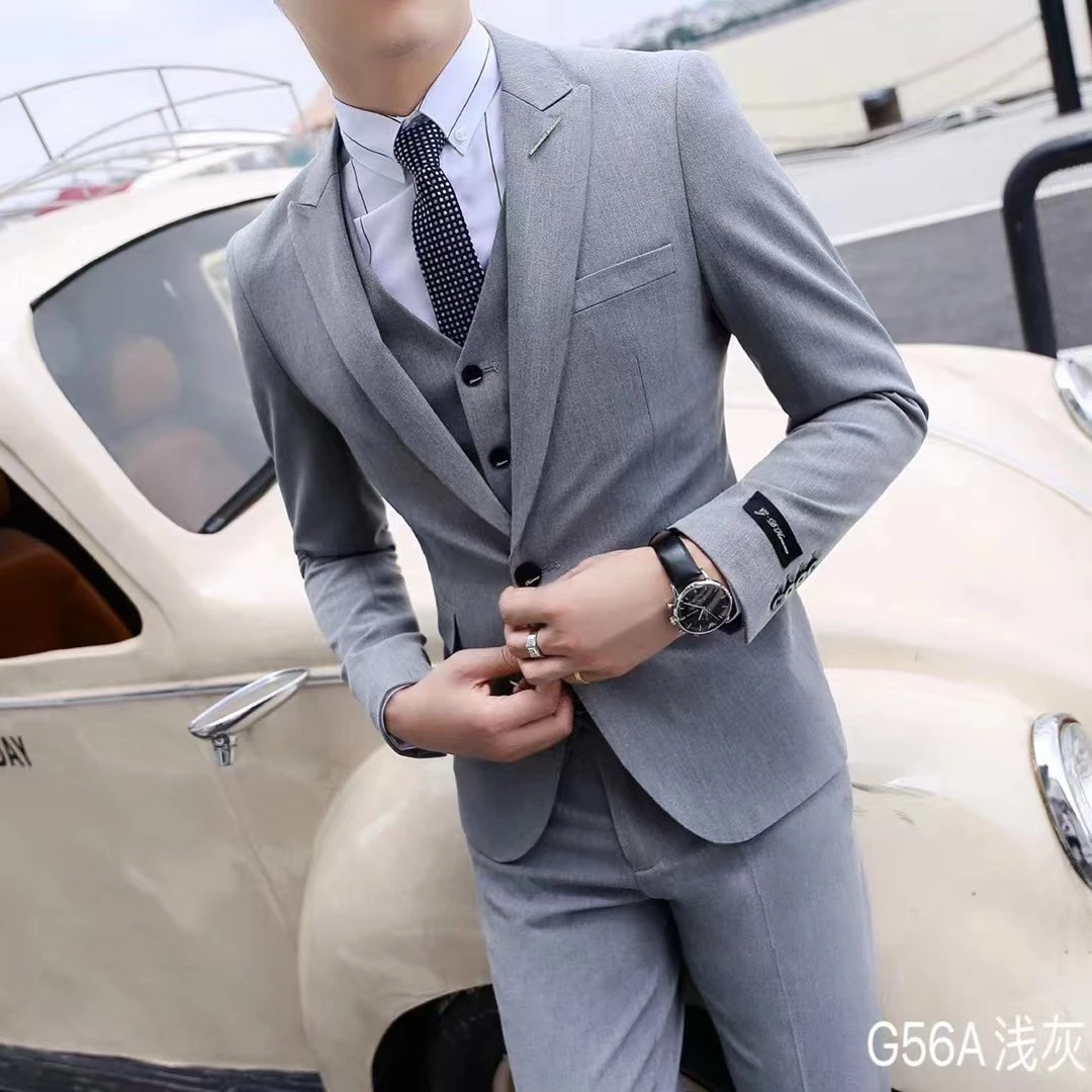 男士西服修身正装韩版时尚青年结婚