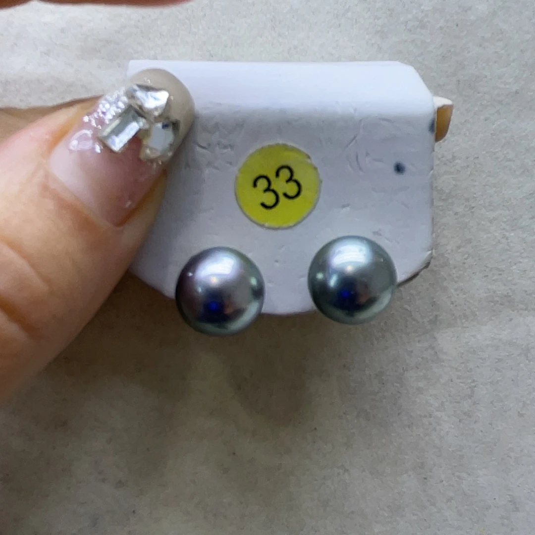 海水珍珠耳饰银S925镶嵌