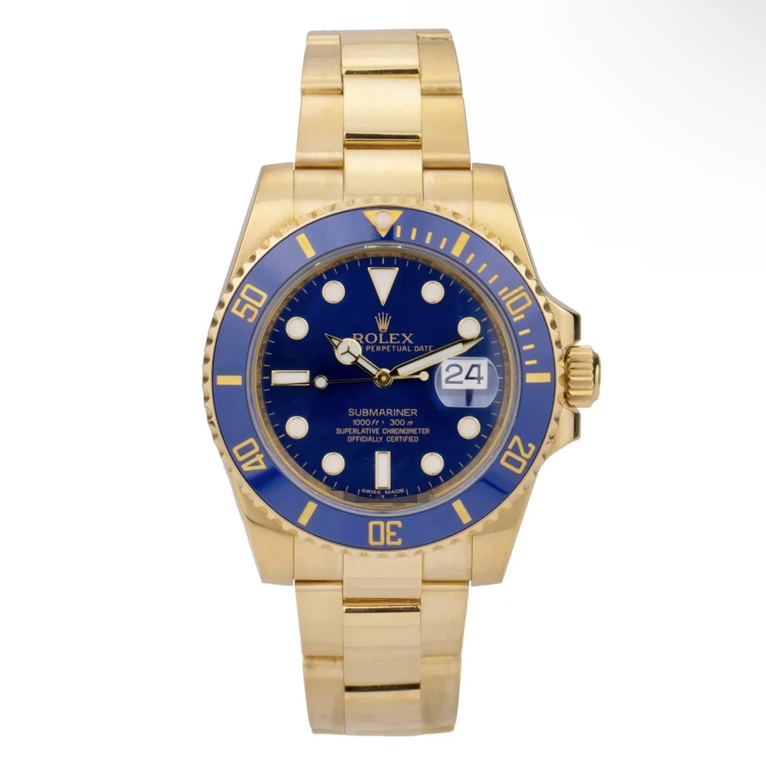 99新 Rolex/劳力士 时泰116618全金蓝/表径40/公价278800