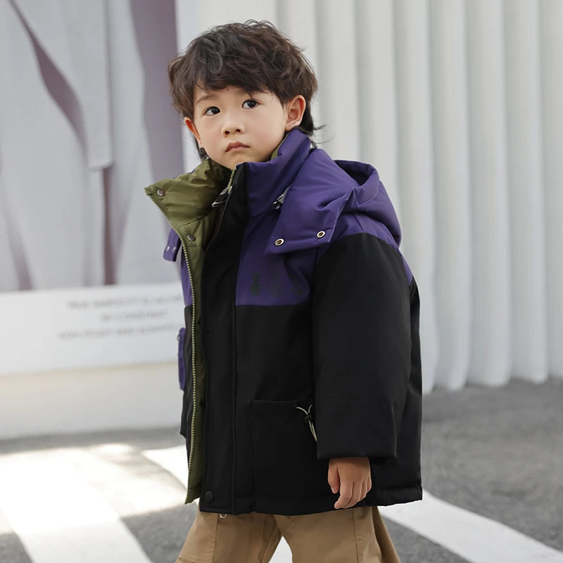 儿童羽绒服男童2023新款洋气中长款加厚冬季中小大童男孩冬装外套