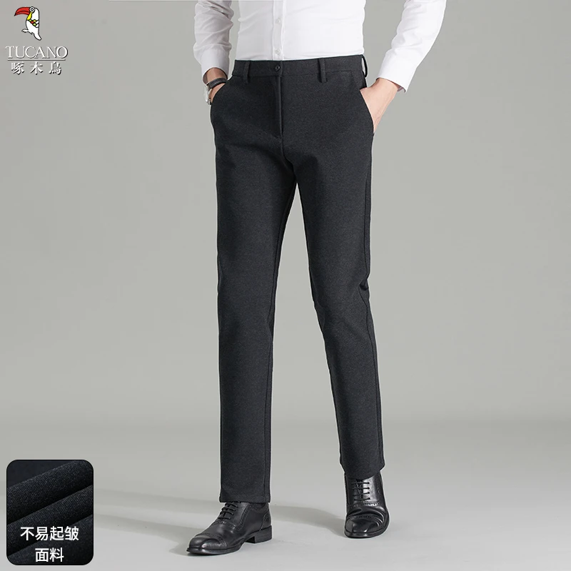 啄木鸟2024年秋季新款时尚潮流舒适百搭亲肤男士纯色休闲裤