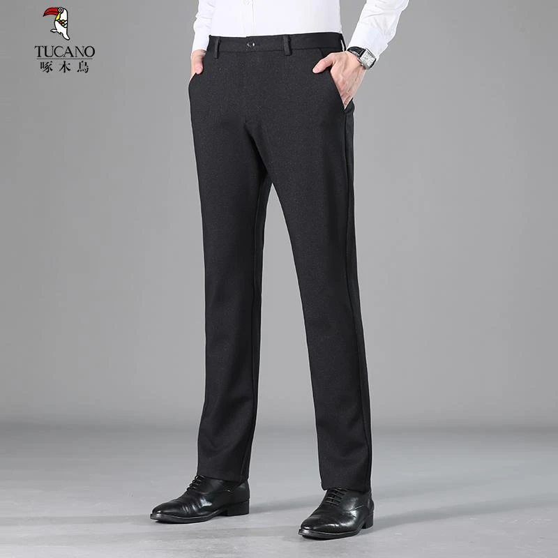 TUCANO/秋季男士休闲裤中年男士商务正装西裤直筒修身长裤TUWT067
