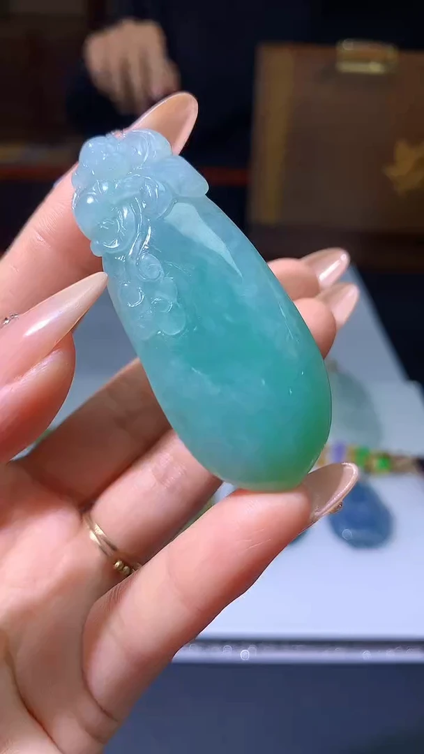 【闪购商品】定制翡翠未镶嵌1002yz-毛货挂件5