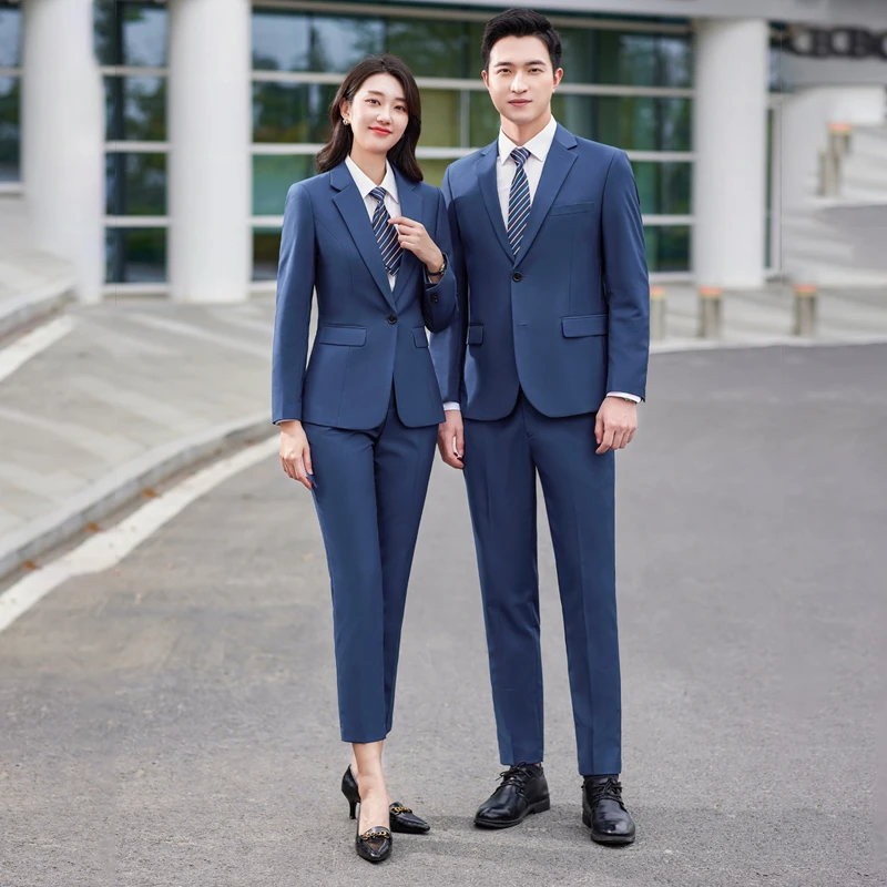 西装套装女装西装外套套装高档免烫气质时尚面试一粒扣工作小西服