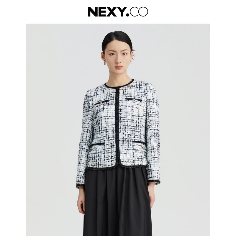 NEXY.CO/奈蔻 小香风短款长袖气质百搭外套女小个子XK00630V0