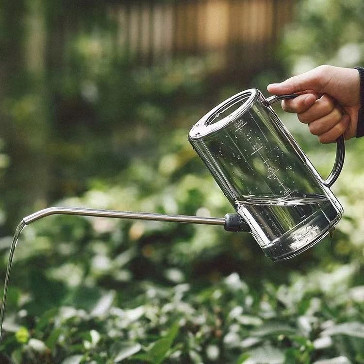 不锈钢长嘴洒水壶高颜值家用塑料浇花壶淋花盆栽浇水神器园艺工具