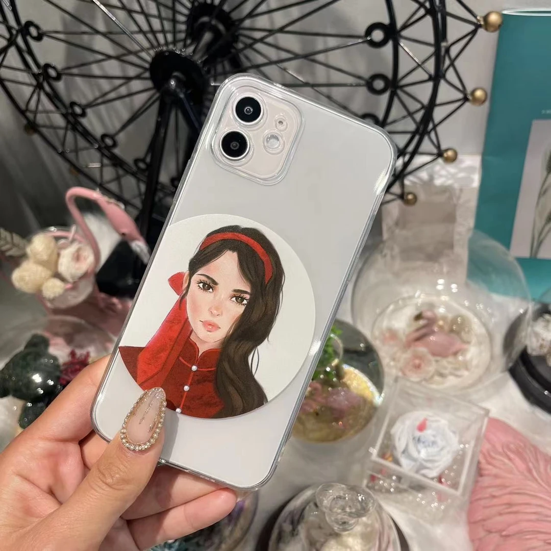 【苹果/华为/vivo/oppo/小米】系列民族风ins情侣款透明硅胶手机壳