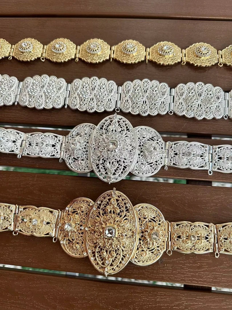 民族风合金腰带腰链搭配蒙古袍腰带(长度1·1米可调节）