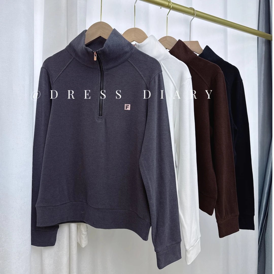 冬季新款德绒立领套头打底衫