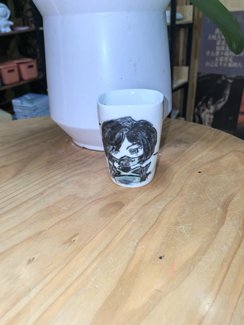 陶瓷杯子，手绘陶陶瓷杯子（釉下彩）